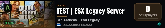 TEST | ESX Legacy Server live status badge