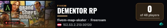 DEMENTOR RP live status badge