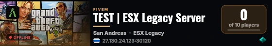 TEST | ESX Legacy Server live status badge