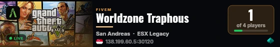 Worldzone Traphous live status badge