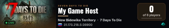My Game Host live status badge