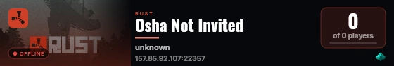 Osha Not Invited live status badge
