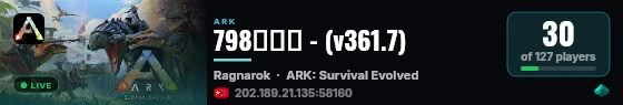 798测试服 - (v361.7) live status badge