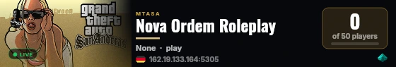 Nova Ordem Roleplay live status badge