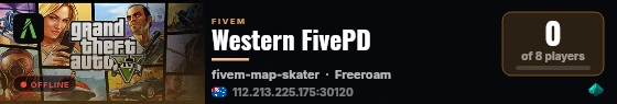 Western FivePD live status badge