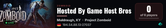 Hosted By Game Host Bros live status badge