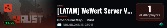 [LATAM] WeWert Server VANILLA | Biweekly | WIPE 3/9 live status badge