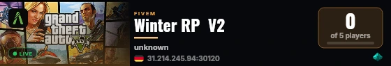 Winter RP  V2 live status badge