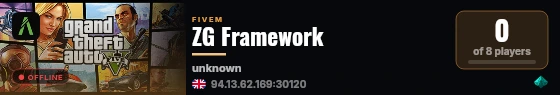 ZG Framework live status badge