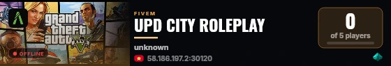 UPD CITY ROLEPLAY live status badge