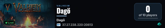 Dagö live status badge