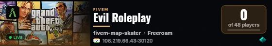 Evil Roleplay live status badge