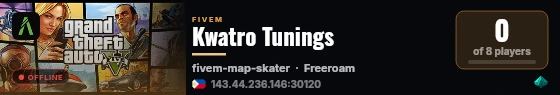 Kwatro Tunings live status badge