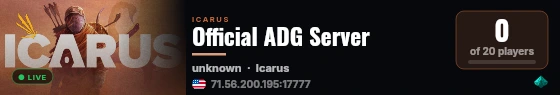 Official ADG Server live status badge