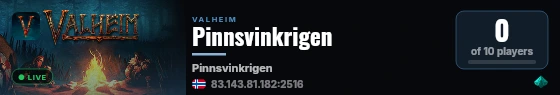 Pinnsvinkrigen live status badge