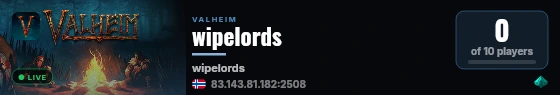 wipelords live status badge
