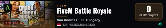 FiveM Battle Royale live status badge