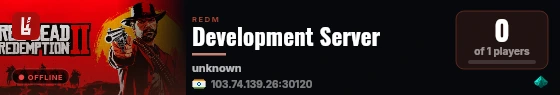 Development Server live status badge