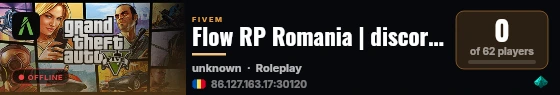 Flow RP Romania | discord.gg/flowro live status badge