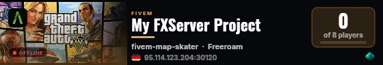 My FXServer Project live status badge
