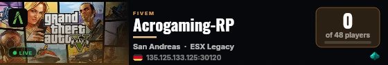 Acrogaming-RP live status badge