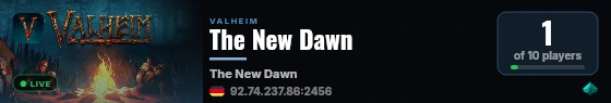 The New Dawn live status badge
