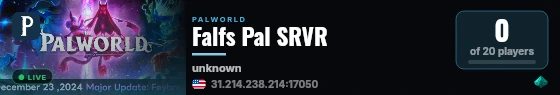 Falfs Pal SRVR live status badge