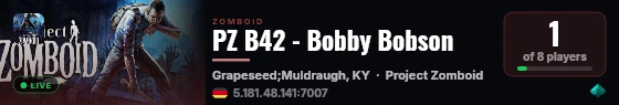PZ B42 - Bobby Bobson live status badge