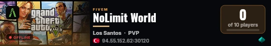 NoLimit World live status badge