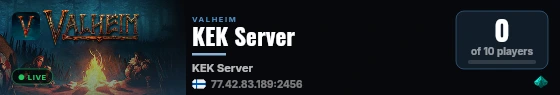 KEK Server live status badge