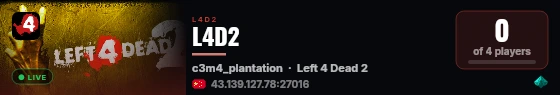 L4D2 live status badge