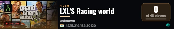 LXL'S Racing world live status badge