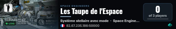 Les Taupe de l'Espace live status badge