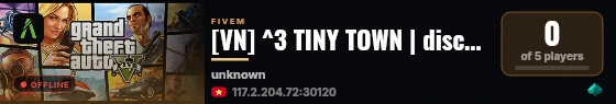 [VN] ^3 TINY TOWN | discord.gg/tinytown live status badge