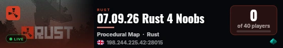 07.09.26 Rust 4 Noobs live status badge