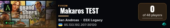  Makaros TEST live status badge