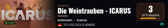 Die Weintrauben - ICARUS live status badge