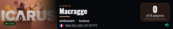 Macragge live status badge