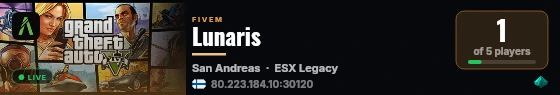 Lunaris live status badge