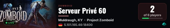 Serveur Privé 60 live status badge