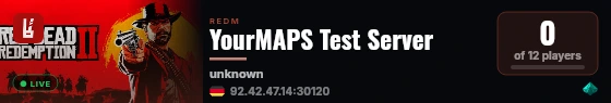 YourMAPS Test Server live status badge