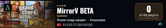 MirrorV BETA live status badge