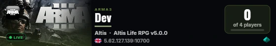 Dev live status badge