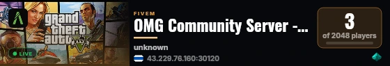 OMG Community Server - Beta Test live status badge