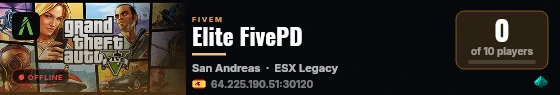 Elite FivePD live status badge