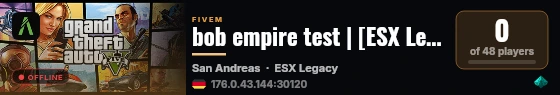 bob empire test | [ESX Legacy] live status badge
