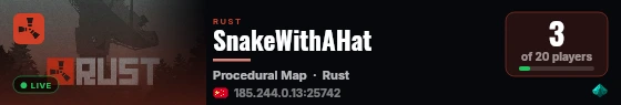 SnakeWithAHat live status badge