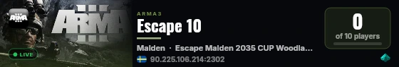 Escape 10 live status badge