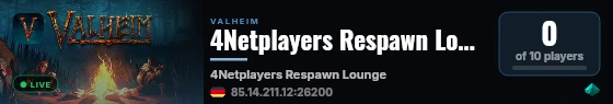 4Netplayers Respawn Lounge live status badge