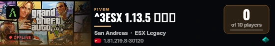^3ESX 1.13.5 纯净端 live status badge